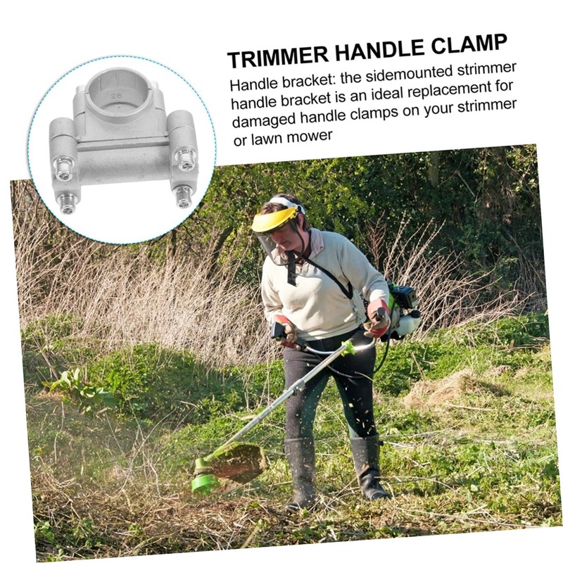 MERRYHAPY Ergonomic 26mm Mower Handle Clamp Push Reel Base for