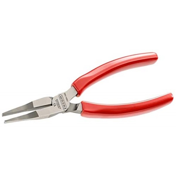 Facom 188A.16G Plate Nose Pliers with Carved PVC Handle, Red, 160 mm
