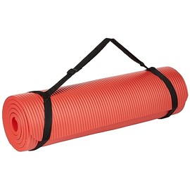 Fitvids Esterilla de yoga extra gruesa de 1/2 pulgada de alta densidad, antidesgarro con correa de transporte