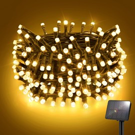 FFZZKJ Solar Fairy Lights Outdoor Garden Lights Waterproof 120LED 12M/39.3Ft Solar Lights for Garden 8 Modes Solar String Lights for Patio/Yard/Tree/Gazebo/Terrace/Party/Wedding-Warm White