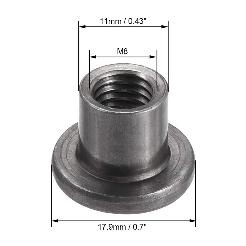 sourcing map 30 Pieces M8 x 17.9 x 3 mm