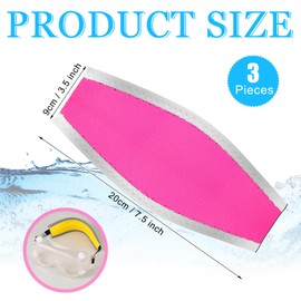 HunnmingRe 6 Pieces Neoprene Mask Strap Cover with Reflective Strip Neon Cover for Diving Mask Hair Protector Wrap Swim Accessories for Men and Women Dive Snorkel Water Sports