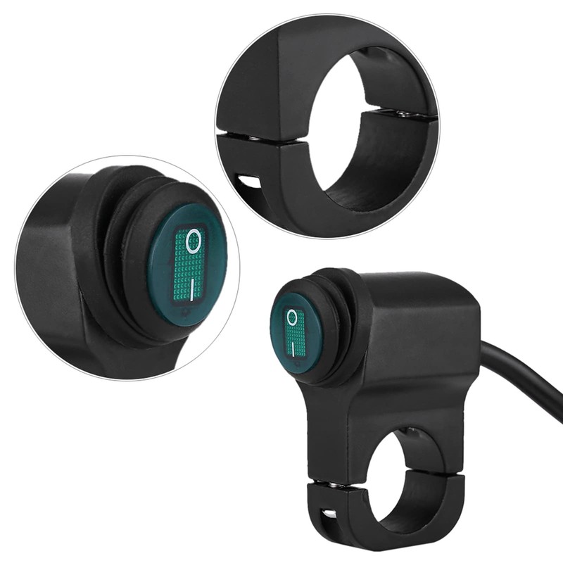 Keenso 12 V Motorcycle Switch, 12 V Waterproof Motorcycle Handlebar