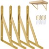 4 Pcs Gold Shelf Brackets Triangle Shelving Brackets Right Angle