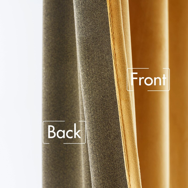 MIULEE Velvet Curtains 96 inches 2 Panels - Luxury Blackout