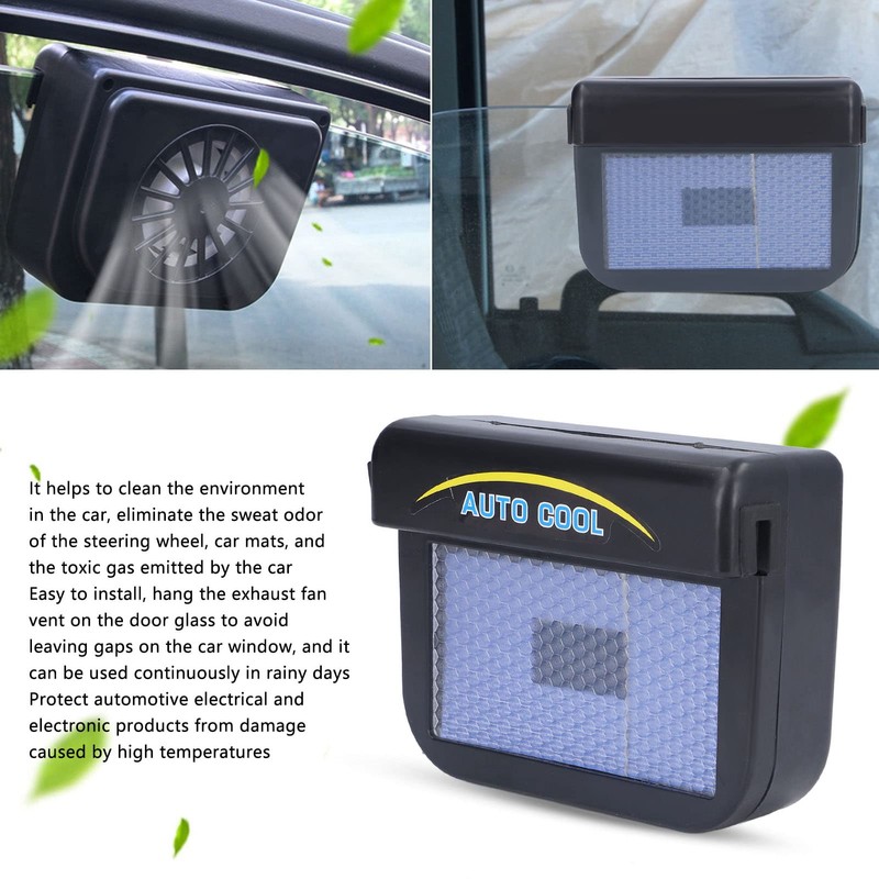 Solar Power Car Auto Air Vent Cool Fan Cooler Ventilation