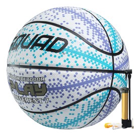 SQUAD Ultra Grip Basketball Size 7 (29.5 Inches) - Improved Durable Jump for Outdoor Play - Deep Channel Construction for Easy Control with Pump Included