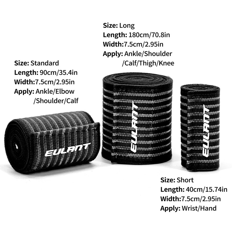 EULANT Elastic Bandage Compression Wrap 90 cm, Elastic Bandage/Elbow Bandage/Elastic
