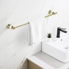 WNEBATH Crystal Gold Towel Bar, Gold Adjustable Bathroom Towel Holder