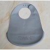LILA & JACK 2 PK Gray/White Fork Spoon Silicone Bib