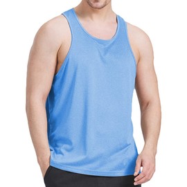 AKAWOOKO 3 Pack Men's Workout Tank Top Dry Sleeveless T-Shirts, (US, Alpha), XL, Regular, C02