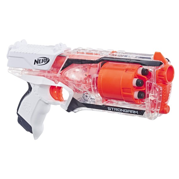 Strongarm Nerf N-Strike Elite Toy Blaster with Rotating Barrel, Slam Fire, and 6 Official Nerf Elite Darts for Kids, Teens, and Adults ()