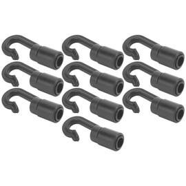 10 x Plastic Hooks Carabiner Hooks for 8 mm Expander Ropes Rubber Rope Tarpaulin Rope Garden Tent Tarpaulin Hooks for Bungee Rubber Ropes for Kayaks and Canoes