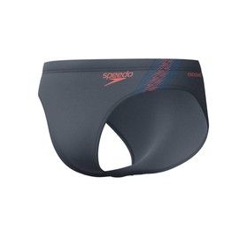 Speedo Men's Hyperboom Splice Briefs |Quick Drying | Training | Fitness | Chlorine Resistant, Black/Neon Coral, 34