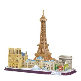 3D Puzzle - Puzzle Paris 3D Puzzle Children and 3D Puzzle Adults, 3D Puzzle Girls, 3D Puzzle with 114 Pieces, Models for Assembling by Adults