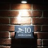 Badgemaster Modern Anthracite House Number Sign Plaque Stainless Steel Standoffs