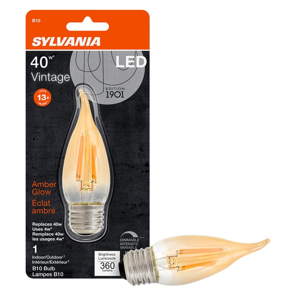 Sylvania 79580 1 LED Bulb, Medium Base, Amber