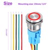 DMiotech 5Pcs 19mm / 3/4" Push Button Switch, IP65 1NO1NC