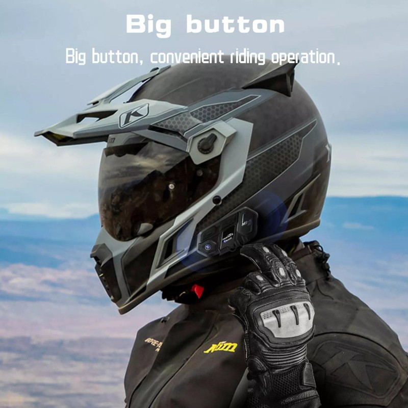 Fodsports M1-S PRO 2000m 10 Riders Motorcycle Helmet Intercom Motorbike