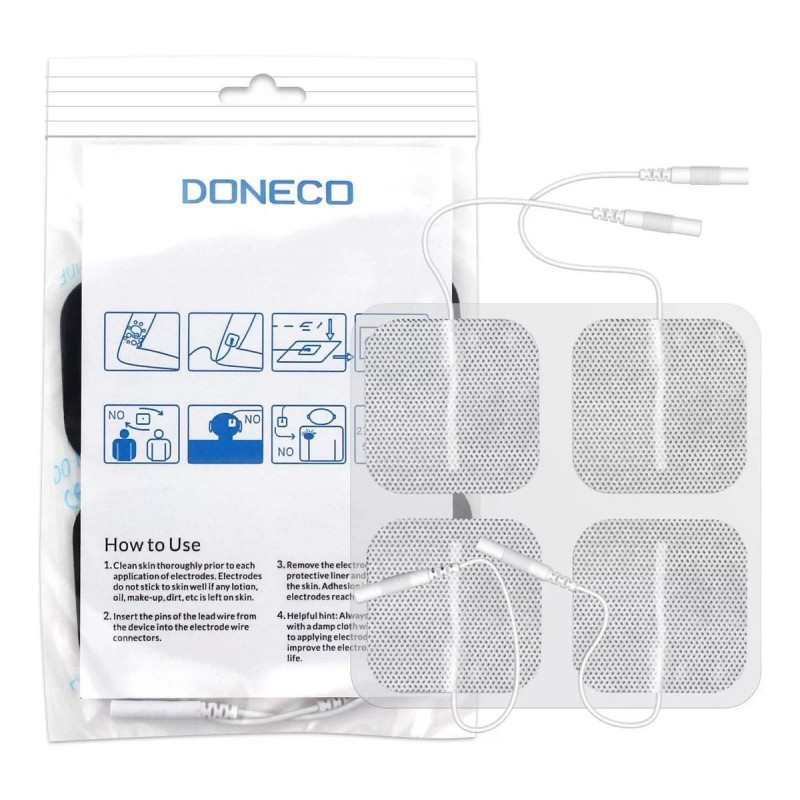 Doneco 20 Pcs Tens Electrodos Unidad Pads 2x2 20-pack Reempl
