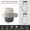 OIAHOMY Laundry Hamper Woven Cotton Rope Large Clothes Hamper 25.6"