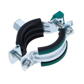 25-28 mm Pipe Clamp, Metal Pipe Bracket with Quick Closing Mechanism Two-Screw Clamp with Noise Insulating Lining, KSB2 M8 Wall Mount, for Steel, Copper, Cast Iron and Plastic Pipes (Pack of 4)