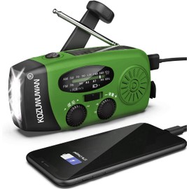 Disaster Prevention Radio, Solar, Multi-functional Radio, Hand Crank Charging, Solar Charging, USB Charging, Flashlight, AM/FM Radio, Small Radio, Portable Radio for Outdoor Use, 3 Charging Methods, Disaster Preparedness Light, Outdoor, Disaster Prepared