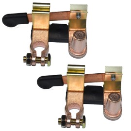 HQRP 2-Pack Top Post Knife Blade Master Switch 12V-48V Battery Disconnect Switch Isolator Power Cut Off for Marine Car Boat RV Truck, 250A, Vertical