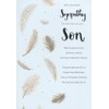 ICG Loss of your Son Sympathy Card - White Feathers