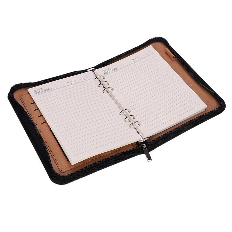 IBLUELOVER A5 Conference Work Notebook with Calculator Leather Business Office