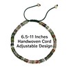 Land Long 2Pcs India Agate 2x4mm Heishi Disc Disc Adjustable