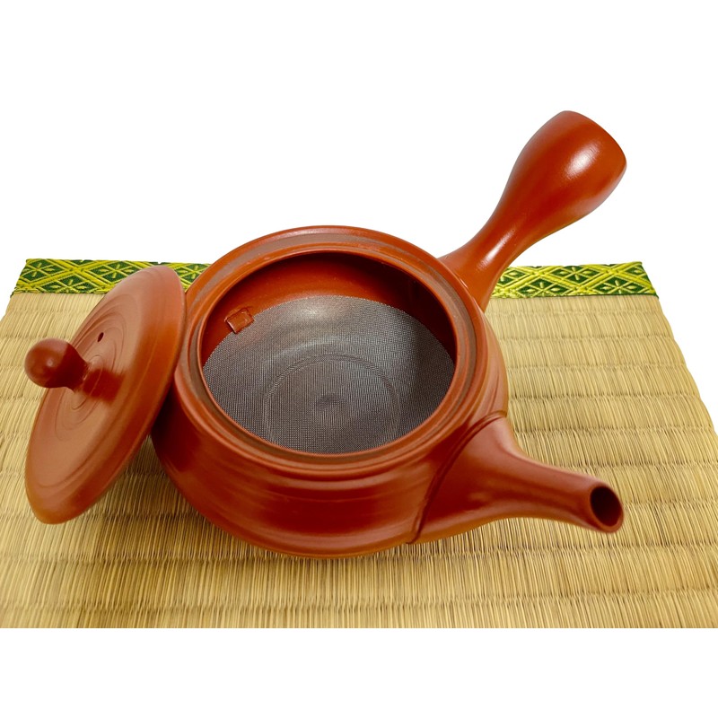 Japanese Kyusu tokoname Clay Teapot 10.8 fl.oz. Takeharu Red Clay