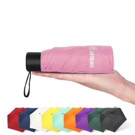 GAOYAING Travel Umbrella Mini Umbrellas for Rain Sun&Rain Lightweight Small UV Sun Umbrella Compact Suit for Pocket with Case
