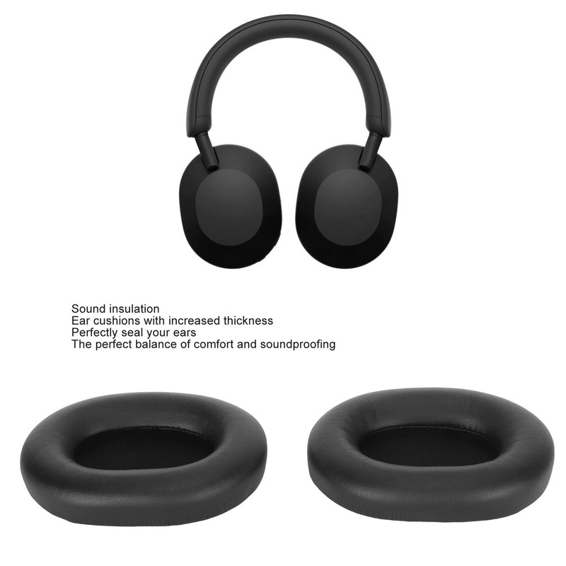 Headphone Ear Pads Protein Leather Noise Insulation Memory Foam Sponge