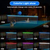 LED Pool Volleyball Net Set with Solar Powered Lights|15ft-32ft Adjustable