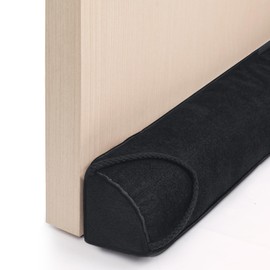 Anze Door Draft Stopper 32 inch Weighted Triangle Draft Stopper Door Air Noise Sound Blocker Warm in Winter and Cool in Summer, Black