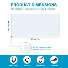 SUCIN 1957 Strongest Available Magnetic Vent Covers 12" x 5.5" (8 Pack), Superior Hold Vent Covers for Home, Air Vent Covers for Floor, Wall, Ceiling Vents (12" x 5.5"/8 Pack)