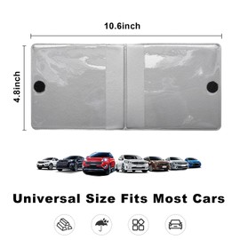 Yourkar 2PCS Car Registration Insurance Holder, Vehicle Glove Box Car Organizer with Magic Tape Closure, Driver License Keeper for Cars, Car Accessories (Big Car, Gray