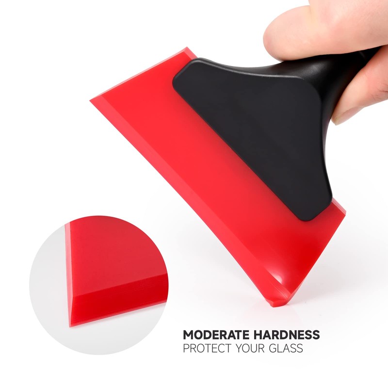 FOSHIO Small Squeegee with 5 Inch Rubber Blade Mini Wiper