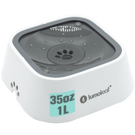 LumoLeaf Dog Water Bowl, Splash-Free Pet Slow Water Feeder Bowl, No Spill Dog Bowl, Vehicle Carried Water Bowl for Dogs Cats Pets, 35oz/1L.