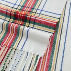 CALVIN & OLIVIA Cashmere Feel Scarf Soft Winter Soft Tartan Plaid Fashion Scottish Check Multi-Color Gift for Men Women Stewart White Black Green Red Tartan