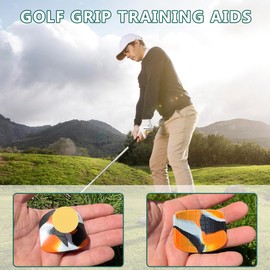 Golf Swing Trainer and Golf Training Aid,Correct Posture Golf Club Swing Grip Pad,Golf Training Accessories for Outdoor Indoor Sports