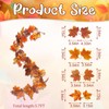 2 Pack Fall Maple Leaves Garland, Fall Hanging Garland Orange