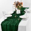 2 Pack Dark Green Cheesecloth Table Runner 10ft, Rustic Gauze