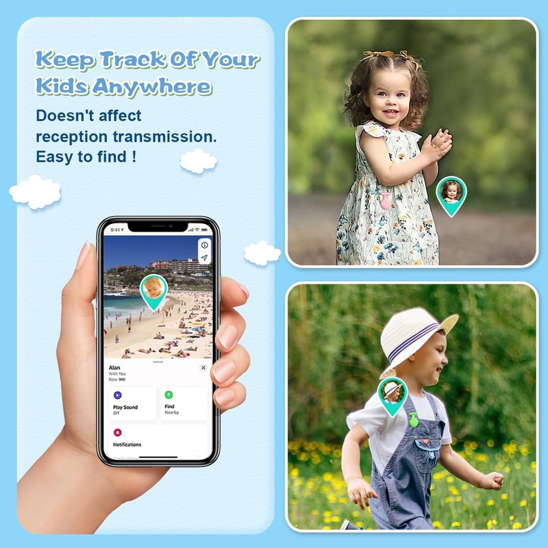 [2 Pack] Waterproof Tile Mate Holder for Kids, Soft Silicone