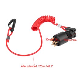 500580 - Ignition Lock Boat Waterproof Ignition Key Switch & Safety Lead for Johnson Boat 5005801