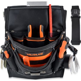 WELKINLAND 10-Pockets Electrician Tool Pouch with Belt Clip, Electricians Tool Pouches Bag, Tool Pouches, Electricians Tool Belt,Electrician Tool Belt