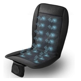 Zone Tech Cooling Car Seat Cushion - Black Automotive Adjustable Temperature Comfortable Cooling Car Seat Cushion (1 Pack)