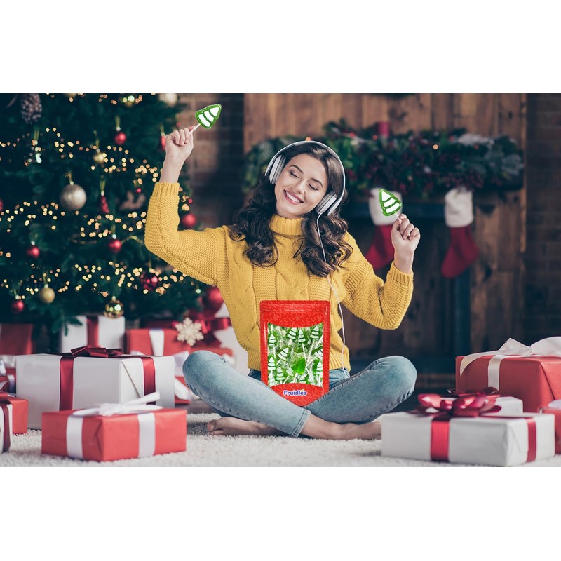 Fruidles Christmas Tree Lollipop, Mixed Fruit Flavor, Made in Brazil,
