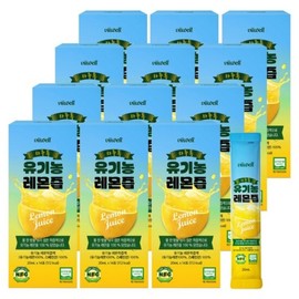 12 boxes of 100% organic lemon juice sticks (168 sticks total) / 레몬 착즙 유기농 레몬즙 100% 레몬수 스틱 12박스 (총168포)